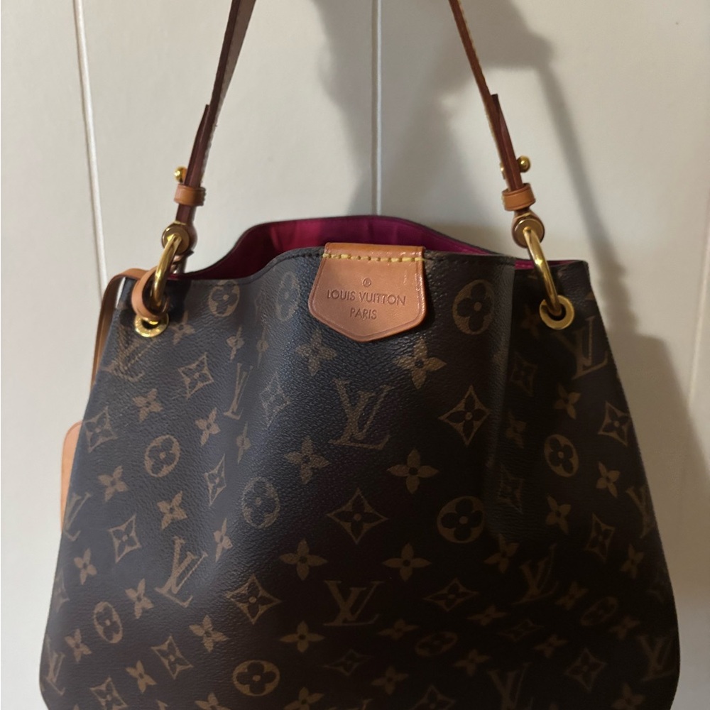 Louis Vuitton Brown and Tan Monogram Shoulder Bag
